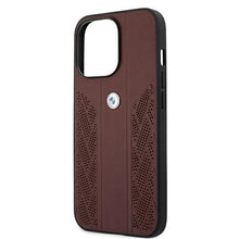 Заредете изображение във визуализатора на галерията – Etui BMW BMHCP13LRSPPR iPhone 13 Pro/13 6,1" czerwony/red hardcase Leather Curve Perforate - TopMag
