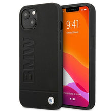 Заредете изображение във визуализатора на галерията – Etui BMW BMHCP13MSLLBK iPhone 13 6,1" czarny/black hardcase Signature Logo Imprint - TopMag
