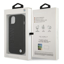 Заредете изображение във визуализатора на галерията – Etui BMW BMHCP13MSLLBK iPhone 13 6,1" czarny/black hardcase Signature Logo Imprint - TopMag
