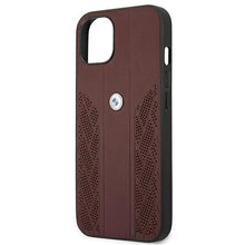 Заредете изображение във визуализатора на галерията – Etui BMW BMHCP13SRSPPR iPhone 13 mini 5,4" czerwony/red hardcase Leather Curve Perforate - TopMag

