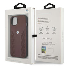 Заредете изображение във визуализатора на галерията – Etui BMW BMHCP13SRSPPR iPhone 13 mini 5,4" czerwony/red hardcase Leather Curve Perforate - TopMag
