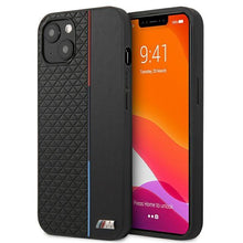 Заредете изображение във визуализатора на галерията – Etui BMW BMHCP13STRTBK iPhone 13 mini 5,4" czarny/black hardcase M Collection Triangles - TopMag
