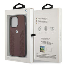 Заредете изображение във визуализатора на галерията – Etui BMW BMHCP13XRSPPR iPhone 13 Pro Max 6,7" czerwony/red hardcase Leather Curve Perforate - TopMag
