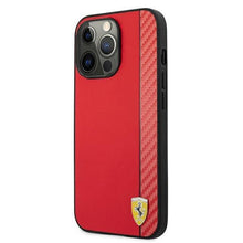 Заредете изображение във визуализатора на галерията – Ferrari FESAXHCP13XRE iPhone 13 Pro Max 6,7" czerwony/red hardcase On Track Carbon Stripe - TopMag
