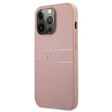 Заредете изображение във визуализатора на галерията – Guess GUHCP13LPSASBPI iPhone 13 Pro / 13 6,1" różowy/pink hardcase Saffiano Stripe - TopMag
