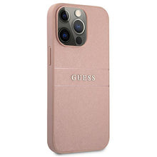 Заредете изображение във визуализатора на галерията – Guess GUHCP13LPSASBPI iPhone 13 Pro / 13 6,1" różowy/pink hardcase Saffiano Stripe - TopMag
