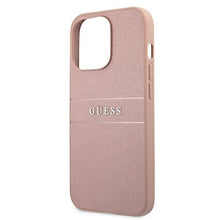 Заредете изображение във визуализатора на галерията – Guess GUHCP13LPSASBPI iPhone 13 Pro / 13 6,1" różowy/pink hardcase Saffiano Stripe - TopMag
