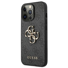 Заредете изображение във визуализатора на галерията – Guess GUHCP13X4GMGGR iPhone 13 Pro Max 6,7" szary/grey hardcase 4G Big Metal Logo - TopMag

