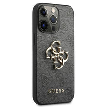 Заредете изображение във визуализатора на галерията – Guess GUHCP13X4GMGGR iPhone 13 Pro Max 6,7" szary/grey hardcase 4G Big Metal Logo - TopMag
