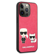 Заредете изображение във визуализатора на галерията – Karl Lagerfeld KLHCP13LPCUSKCP iPhone 13 Pro / 13 6,1" fuksja/fuchsia hardcase Ikonik Karl &amp; Choupette - TopMag

