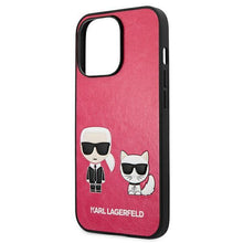 Заредете изображение във визуализатора на галерията – Karl Lagerfeld KLHCP13LPCUSKCP iPhone 13 Pro / 13 6,1" fuksja/fuchsia hardcase Ikonik Karl &amp; Choupette - TopMag
