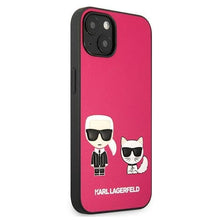 Заредете изображение във визуализатора на галерията – Karl Lagerfeld KLHCP13MPCUSKCP iPhone 13 6.1 "fuchsia / fuchsia hardcase Ikonik Karl &amp; Choupette - TopMag
