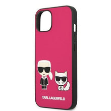 Заредете изображение във визуализатора на галерията – Karl Lagerfeld KLHCP13MPCUSKCP iPhone 13 6.1 "fuchsia / fuchsia hardcase Ikonik Karl &amp; Choupette - TopMag
