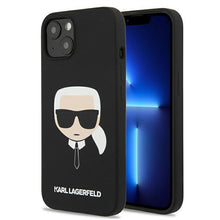 Заредете изображение във визуализатора на галерията – Karl Lagerfeld KLHCP13MSLKHBK iPhone 13 6,1" czarny/black hardcase Silicone Karl`s Head - TopMag
