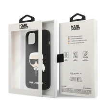 Заредете изображение във визуализатора на галерията – Karl Lagerfeld KLHCP13MSLKHBK iPhone 13 6,1" czarny/black hardcase Silicone Karl`s Head - TopMag
