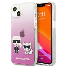 Заредете изображение във визуализатора на галерията – Karl Lagerfeld KLHCP13SCKTRP iPhone 13 mini 5,4" hardcase różowy/pink Karl &amp; Choupette - TopMag
