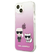 Заредете изображение във визуализатора на галерията – Karl Lagerfeld KLHCP13SCKTRP iPhone 13 mini 5,4" hardcase różowy/pink Karl &amp; Choupette - TopMag
