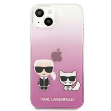 Заредете изображение във визуализатора на галерията – Karl Lagerfeld KLHCP13SCKTRP iPhone 13 mini 5,4" hardcase różowy/pink Karl &amp; Choupette - TopMag
