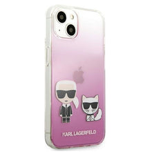 Заредете изображение във визуализатора на галерията – Karl Lagerfeld KLHCP13SCKTRP iPhone 13 mini 5,4" hardcase różowy/pink Karl &amp; Choupette - TopMag
