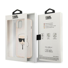 Заредете изображение във визуализатора на галерията – Karl Lagerfeld KLHCP13SKHTUGLGO iPhone 13 mini 5,4" złoty/gold hardcase Glitter Karl`s Head - TopMag
