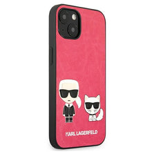 Заредете изображение във визуализатора на галерията – Karl Lagerfeld KLHCP13SPCUSKCP iPhone 13 mini 5,4" fuksja/fuchsia hardcase Ikonik Karl &amp; Choupette - TopMag
