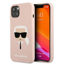 Заредете изображение във визуализатора на галерията – Karl Lagerfeld KLHCP13SSLKHLP iPhone 13 mini 5,4" jasnoróżowy/light pink hardcase Silicone Karl`s Head - TopMag
