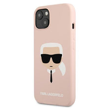 Заредете изображение във визуализатора на галерията – Karl Lagerfeld KLHCP13SSLKHLP iPhone 13 mini 5,4" jasnoróżowy/light pink hardcase Silicone Karl`s Head - TopMag
