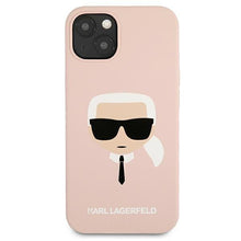 Заредете изображение във визуализатора на галерията – Karl Lagerfeld KLHCP13SSLKHLP iPhone 13 mini 5,4" jasnoróżowy/light pink hardcase Silicone Karl`s Head - TopMag
