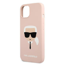 Заредете изображение във визуализатора на галерията – Karl Lagerfeld KLHCP13SSLKHLP iPhone 13 mini 5,4" jasnoróżowy/light pink hardcase Silicone Karl`s Head - TopMag
