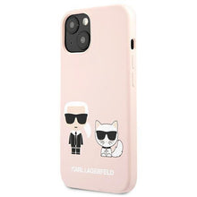 Заредете изображение във визуализатора на галерията – Karl Lagerfeld KLHCP13SSSKCI iPhone 13 mini 5,4" hardcase jasno różowy/light pink Silicone Karl &amp; Choupette - TopMag
