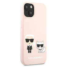 Заредете изображение във визуализатора на галерията – Karl Lagerfeld KLHCP13SSSKCI iPhone 13 mini 5,4" hardcase jasno różowy/light pink Silicone Karl &amp; Choupette - TopMag

