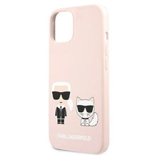 Заредете изображение във визуализатора на галерията – Karl Lagerfeld KLHCP13SSSKCI iPhone 13 mini 5,4" hardcase jasno różowy/light pink Silicone Karl &amp; Choupette - TopMag
