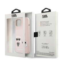 Заредете изображение във визуализатора на галерията – Karl Lagerfeld KLHCP13SSSKCI iPhone 13 mini 5,4" hardcase jasno różowy/light pink Silicone Karl &amp; Choupette - TopMag
