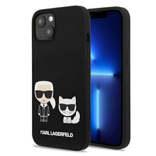Заредете изображение във визуализатора на галерията – Karl Lagerfeld KLHCP13SSSKCK iPhone 13 mini 5,4" hardcase czarny/black Silicone Karl &amp; Choupette - TopMag

