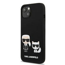 Заредете изображение във визуализатора на галерията – Karl Lagerfeld KLHCP13SSSKCK iPhone 13 mini 5,4" hardcase czarny/black Silicone Karl &amp; Choupette - TopMag
