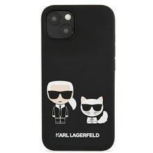 Заредете изображение във визуализатора на галерията – Karl Lagerfeld KLHCP13SSSKCK iPhone 13 mini 5,4" hardcase czarny/black Silicone Karl &amp; Choupette - TopMag
