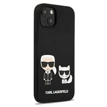 Заредете изображение във визуализатора на галерията – Karl Lagerfeld KLHCP13SSSKCK iPhone 13 mini 5,4" hardcase czarny/black Silicone Karl &amp; Choupette - TopMag
