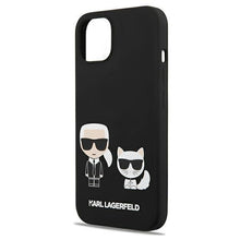 Заредете изображение във визуализатора на галерията – Karl Lagerfeld KLHCP13SSSKCK iPhone 13 mini 5,4" hardcase czarny/black Silicone Karl &amp; Choupette - TopMag
