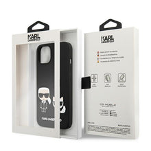 Заредете изображение във визуализатора на галерията – Karl Lagerfeld KLHCP13SSSKCK iPhone 13 mini 5,4" hardcase czarny/black Silicone Karl &amp; Choupette - TopMag
