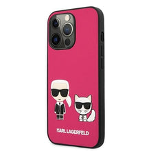 Заредете изображение във визуализатора на галерията – Karl Lagerfeld KLHCP13XPCUSKCP iPhone 13 Pro Max 6,7 "fuchsia / fuchsia hardcase Ikonik Karl &amp; Choupette - TopMag
