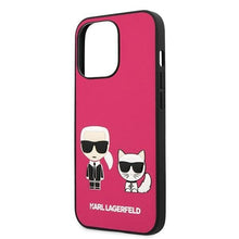 Заредете изображение във визуализатора на галерията – Karl Lagerfeld KLHCP13XPCUSKCP iPhone 13 Pro Max 6,7 "fuchsia / fuchsia hardcase Ikonik Karl &amp; Choupette - TopMag

