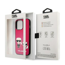 Заредете изображение във визуализатора на галерията – Karl Lagerfeld KLHCP13XPCUSKCP iPhone 13 Pro Max 6,7 "fuchsia / fuchsia hardcase Ikonik Karl &amp; Choupette - TopMag
