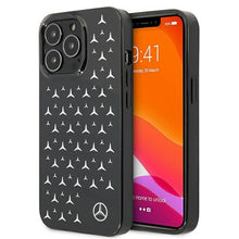 Заредете изображение във визуализатора на галерията – Mercedes MEHCP13XESPBK iPhone 13 Pro Max 6,7" czarny/black hardcase Silver Stars Pattern - TopMag
