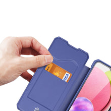 Заредете изображение във визуализатора на галерията – DUX DUCIS Skin X Bookcase type case for Samsung Galaxy A03s blue - TopMag

