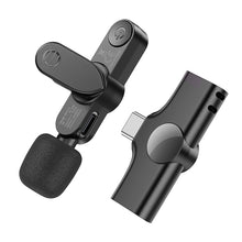 Заредете изображение във визуализатора на галерията – Borofone Lavalier wireless microphone BFK12 Trophy Typ C black
