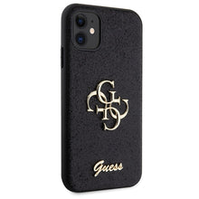 Заредете изображение във визуализатора на галерията – Original Case GUESS hardcase Glitter Script Big 4G GUHCN61HG4SGK for Iphone 11/ Xr black
