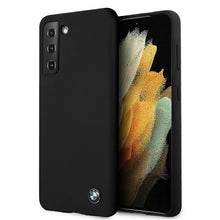 Заредете изображение във визуализатора на галерията – Etui BMW BMHCS21SSILBK S21 G991 czarny/black hardcase Silicone Signature

