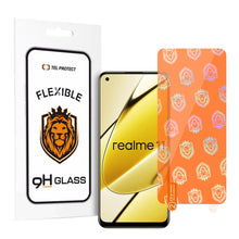 Заредете изображение във визуализатора на галерията – Tel Protect Best Flexible Hybrid Tempered Glass for REALME 11
