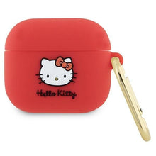 Заредете изображение във визуализатора на галерията – Hello Kitty Silicone 3D Kitty Head case for AirPods 3 - fuchsia
