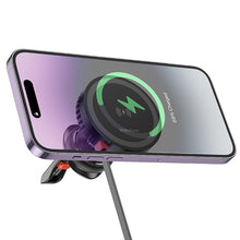Заредете изображение във визуализатора на галерията – Borofone Car holder BH208 Mona magnetic with induction charging with Type C cable to air vent black
